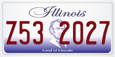 IL license plate Z532027