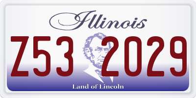 IL license plate Z532029