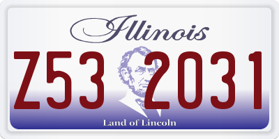 IL license plate Z532031