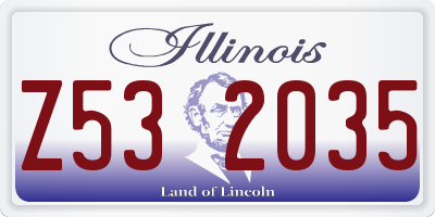 IL license plate Z532035
