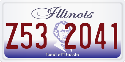 IL license plate Z532041