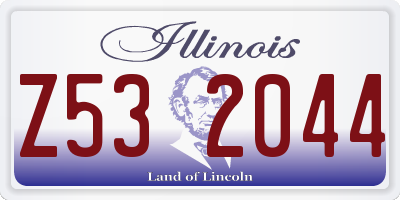 IL license plate Z532044