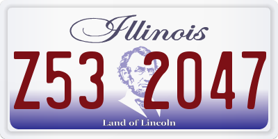 IL license plate Z532047