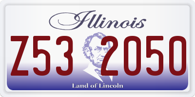 IL license plate Z532050