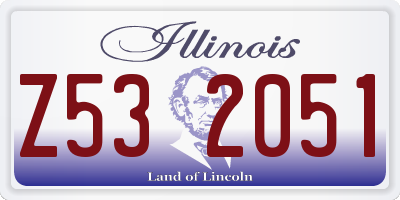 IL license plate Z532051