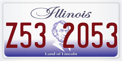 IL license plate Z532053