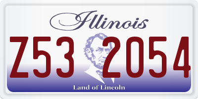 IL license plate Z532054