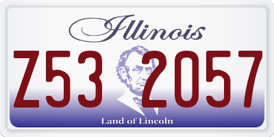 IL license plate Z532057
