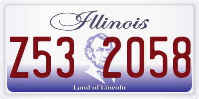 IL license plate Z532058