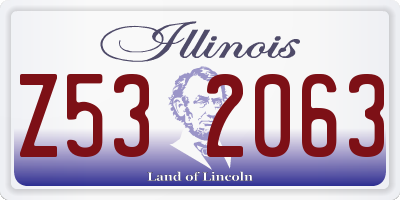 IL license plate Z532063