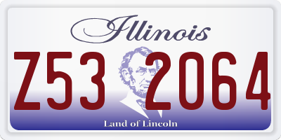 IL license plate Z532064