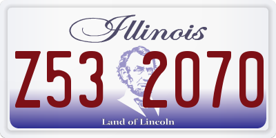 IL license plate Z532070