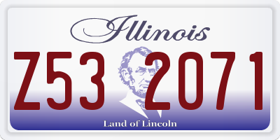IL license plate Z532071