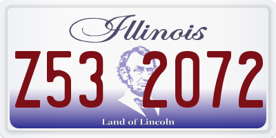 IL license plate Z532072