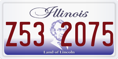 IL license plate Z532075