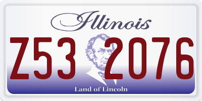 IL license plate Z532076