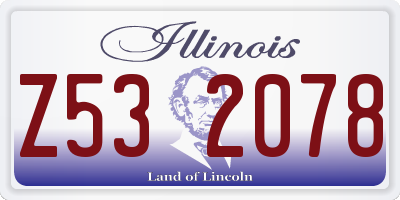 IL license plate Z532078