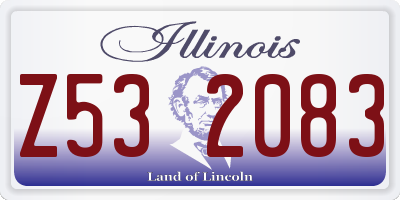 IL license plate Z532083