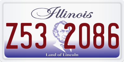 IL license plate Z532086