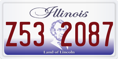 IL license plate Z532087