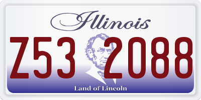 IL license plate Z532088
