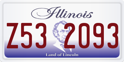 IL license plate Z532093