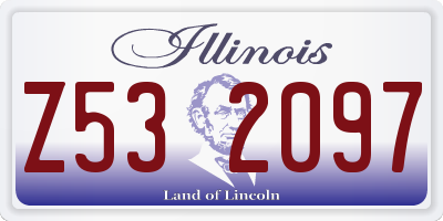 IL license plate Z532097