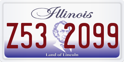 IL license plate Z532099