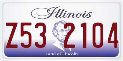 IL license plate Z532104