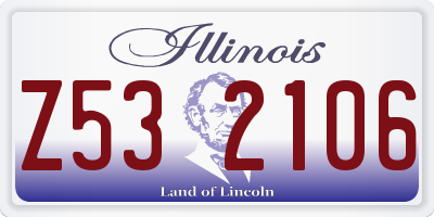 IL license plate Z532106