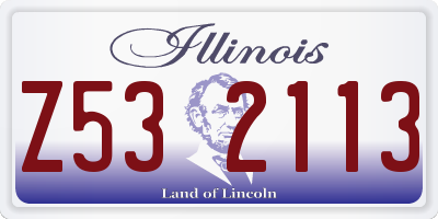 IL license plate Z532113