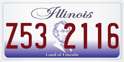 IL license plate Z532116