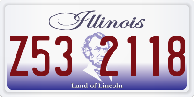 IL license plate Z532118
