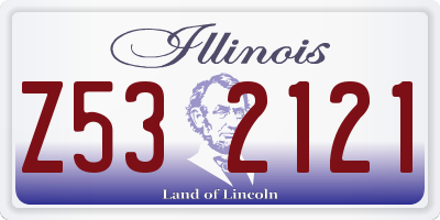 IL license plate Z532121