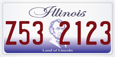 IL license plate Z532123