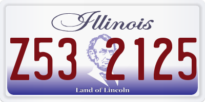 IL license plate Z532125