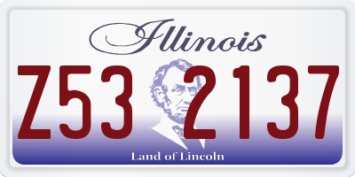 IL license plate Z532137