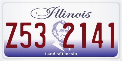 IL license plate Z532141