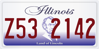 IL license plate Z532142