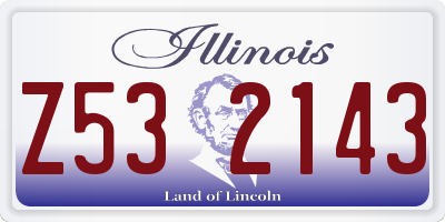 IL license plate Z532143
