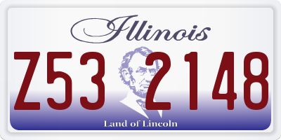 IL license plate Z532148
