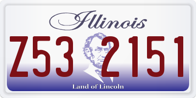 IL license plate Z532151