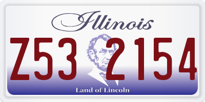 IL license plate Z532154