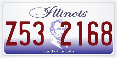 IL license plate Z532168