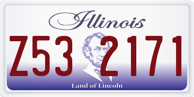 IL license plate Z532171