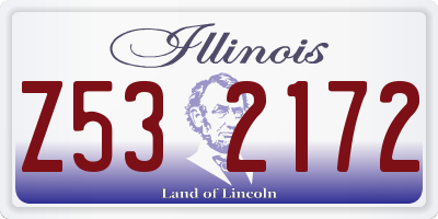 IL license plate Z532172