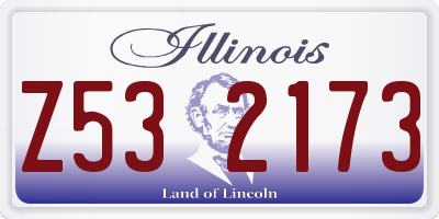 IL license plate Z532173