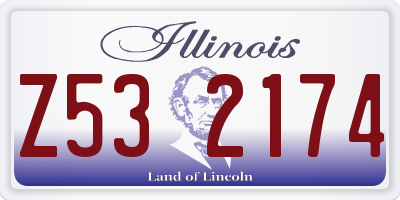 IL license plate Z532174