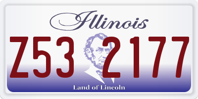 IL license plate Z532177