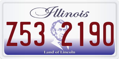 IL license plate Z532190